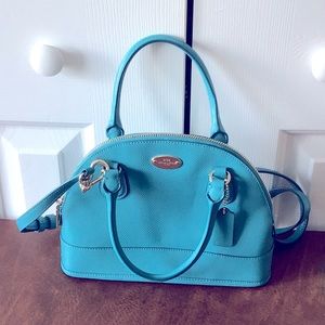 Coach handbag Shoulder Strap teal EUC